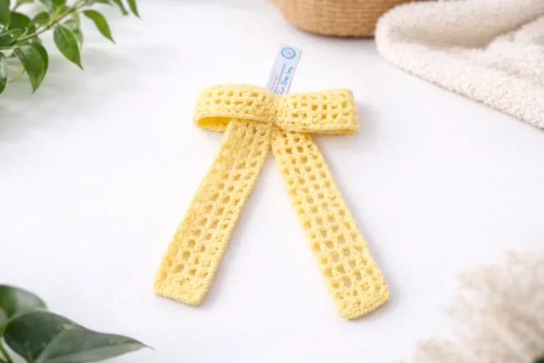 Handmade hair clip accessory created by visually impaired learners