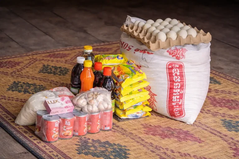 Essential food supplies provided through DYP’s Direct Assistance Program.