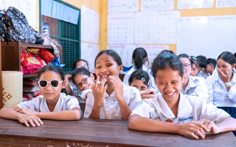 SRSE students smiling in classroom during inclusive education activities