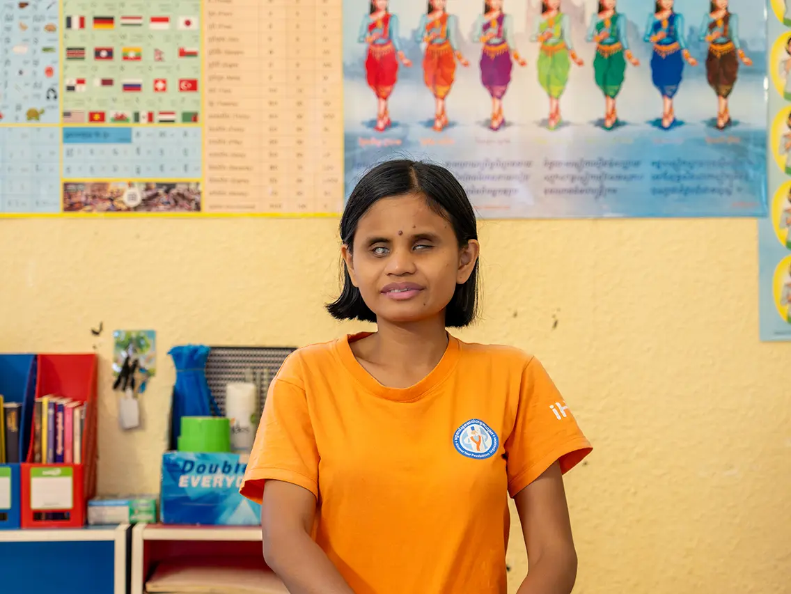 Jek in a learning environment at DYP Cambodia